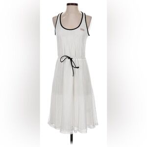 Hunter X Target Woman’s Md NWT White Mesh Tennis Dress Black Lining/Waist Tie